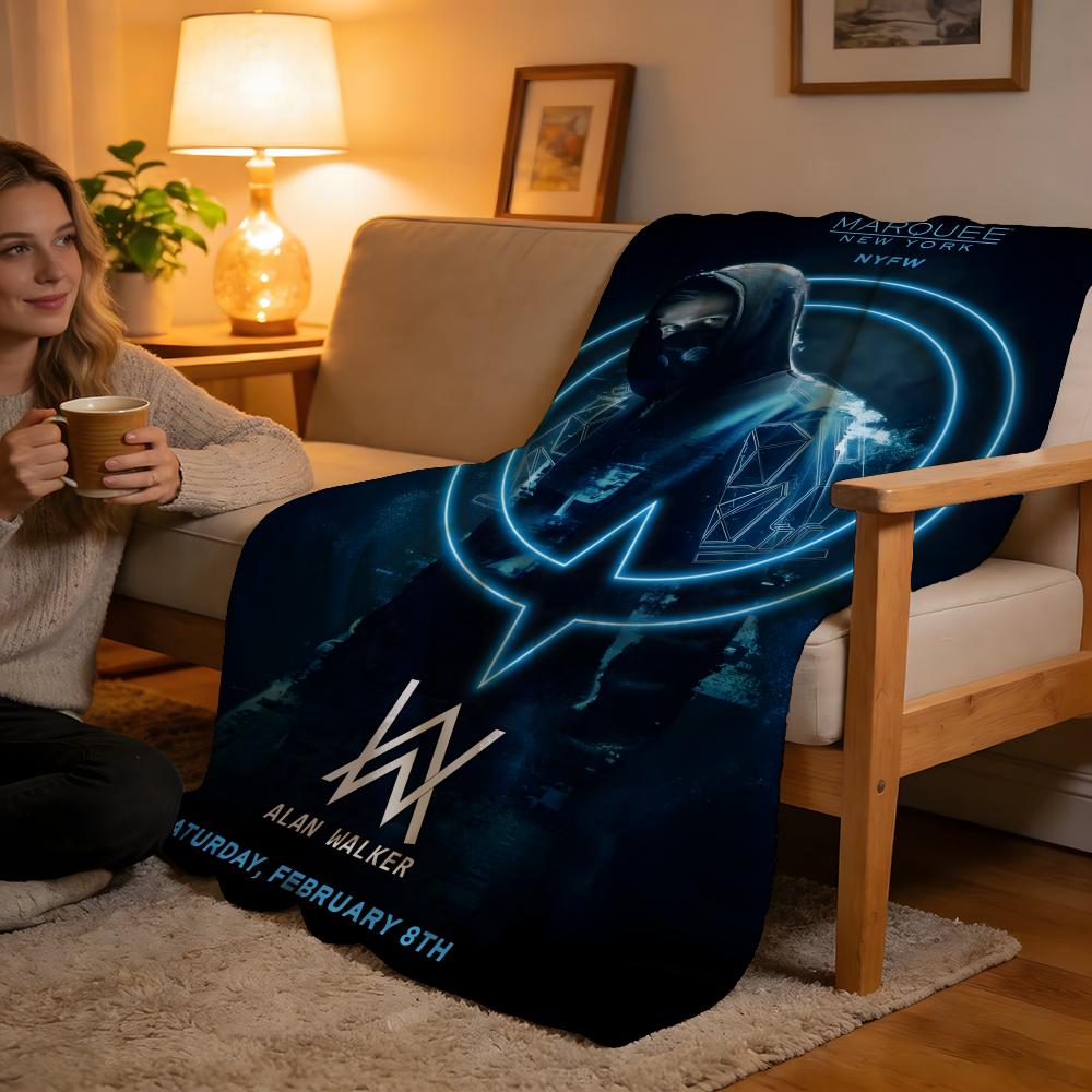 Throw High-Density Short Plush Blanket For Sofa Nap Room Soft Skin-Friendly Popular Singer Edm Rave Dj Alan Walker