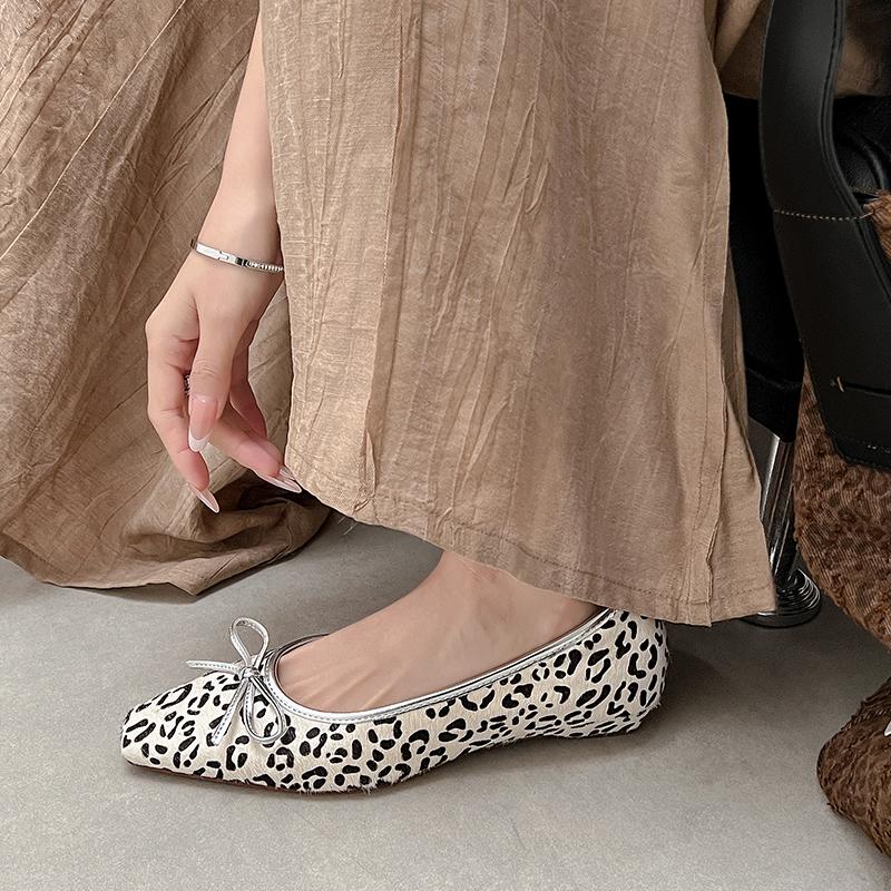 Fashion 2025 New Spring Genuine Leather Women Shoes Women Pumps Shoes for Women Chunky Heel Fashion Horsehair Ladies Shoes