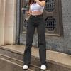 2025 Women's Solid Color Straight-Leg Casual Jeans