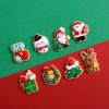 10Pcs Christmas Resin Accessories Cute Santa Claus Snowman Elk Christmas Tree Flat