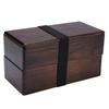 Holz-Lunchbox, doppelstöckiger Lebensmittelbehälter, tragbar, Sushi für die Schule, , Picknick, gute Wärmeisolierung, geruchlos, mit 3 Fächern, idl