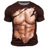 Sexy Body Print T-shirt Funny Street Women Men Funny Pattern T Shirts Fake Muscle Harajuku Fashion Trend Personality Tee Top New