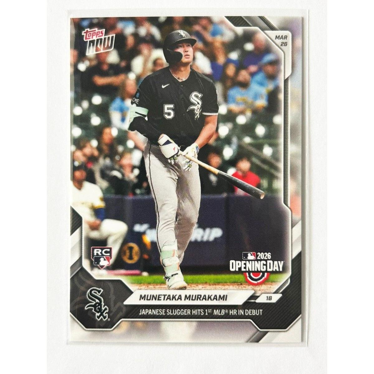 Used [Munetaka Murakami] 2026 topps NOW #5 MUNETAKA MURAKAMI Opening game & HR1 commemorative MLB debut RC