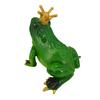 Wearing Crown Miniature Frog Statues Resin Material Frog Ornament Frog Figurines  Indoor Outdoor
