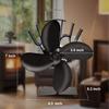 Thermoelectric Wall-Mounted 12-Blade Double-Headed Chimney Fan - Powerful Bestseller