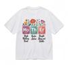 T-shirt Classique Respirant Créatif pour Homme Tableau Périodique Mère Floral