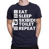 Eat Sleep Skibidi Toilet Repeat Funny Meme Joke Mens Womens TShirts Top TA12