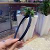 Broken Hair Morandi Solid Color Hair Band Non-slip Toothed Headband