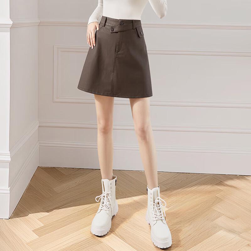 Elegant High-Waist A-Line Mini Skirt S