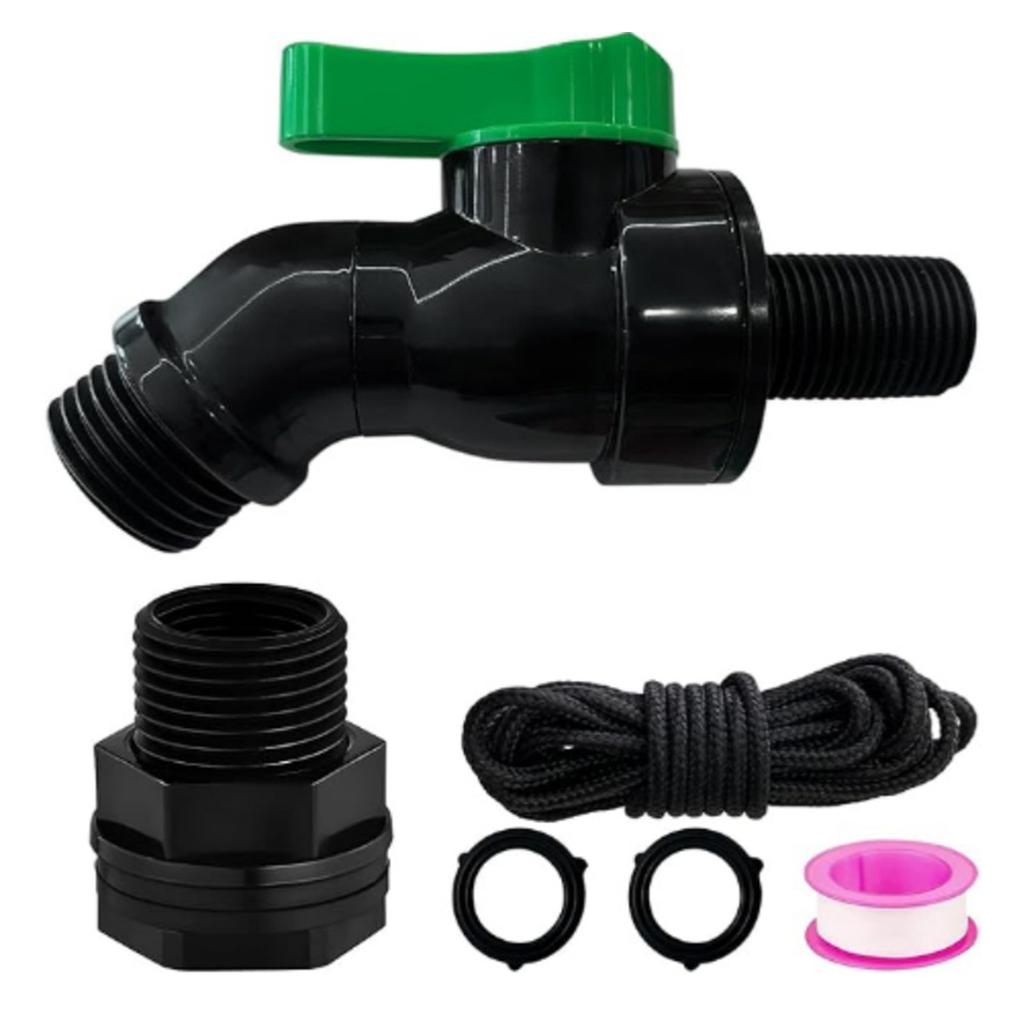 Väderbeständig 3/4" eller 1/2" Gängad Kranjusterbar Vattenflödesventil Vattenutkastare Koppling för Trädgårdsrengöring Trädgårdsarbete