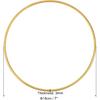 PATIKIL 7 Inch Round Metal Floral Hoop, 2 Pcs Plated Wreath Frame Macrame Ring, for Wedding Geometric Decor Party Wall Hanging, Gold Tone