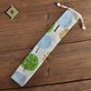 1pc Eco Friendly Canvas Drawstring Pouch Japanese Style for Chopsticks Spoon Straw Home Kitchen Travel Organizer