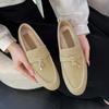 Grape Mom Fleece-Lined Tassel Loafers: Women's Winter Slip-On Soft Sole Furry Shoes.