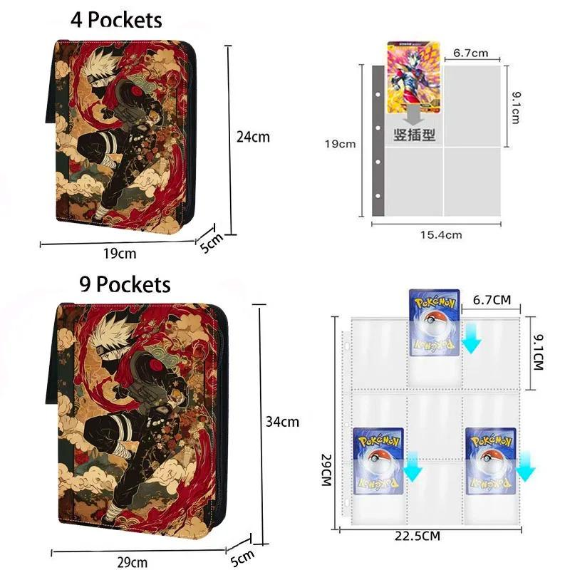 400/900pcs NARUTO Card Binder Book Folder 4/9 Card Slots Game Card Collections Double Pocket Zipper Collector Album Holder