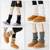 Y2K Spicy Girl Metal Label Scrunch Leg Warmers - Thick Autumn Winter Calf Socks with Boots