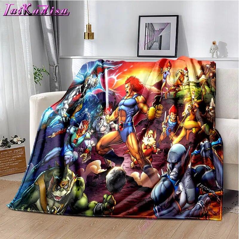 Thundercats Throw Blanket Cartoon Soft Cover Lightweight Warm Cartoon Blankets for Kidsroom Bedroom