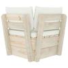 Canapé d'angle - vidaXL - Palette de jardin - Épicéa imprégné - 4 personnes - Coussins inclus