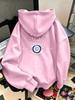 Women's Autumn Winter Halloween Streetwear Sweatshirt, 2026 Funny Blue Eye Graphic Print Oversized Hooded Pullover Tops