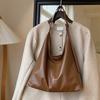 New Korean Retro Shoulder Bag Women Leather Tote Large Vintage Work Purse Handbags