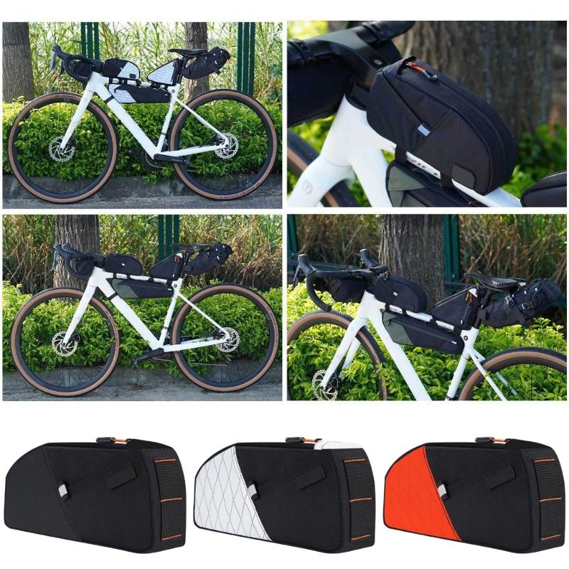 Rapid Access Motorcycle Top Tube Bag Nonskid Strips and Ergonomic Shape for Long-Distances Travel