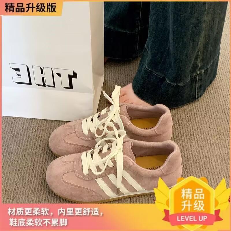 

Женская обувь Dexun 2025 новая осень женская обувь популярна, универсальна, супер огонь, маленькие белые туфли Форреста Гампа, спортивная и повседневная обувь для скейтборда 40 розовый