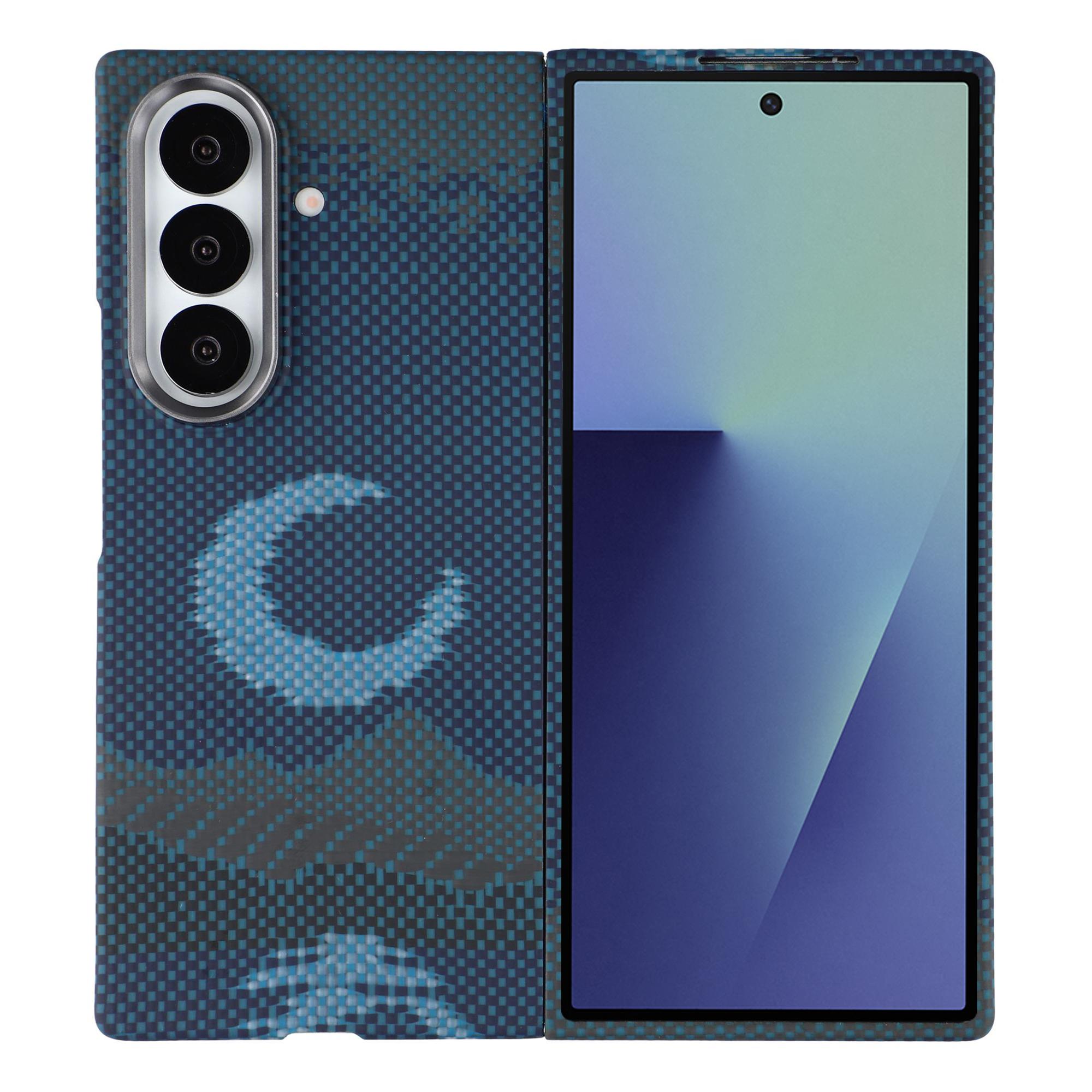 

Для Samsung Galaxy Z Fold7 5G Магнітний чохол Точні вирізи Чохол для телефону з арамідного волокна з металевою рамкою об єктива Moon