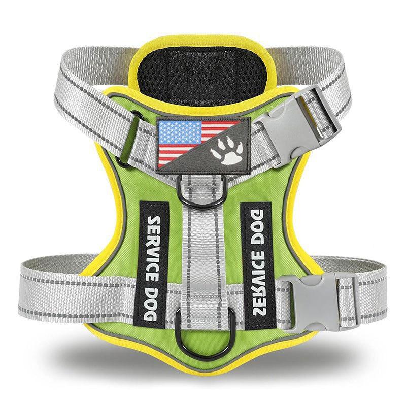 Dog Harness With Reflective Nylon Material And Adjustable Fit For Training And Walks