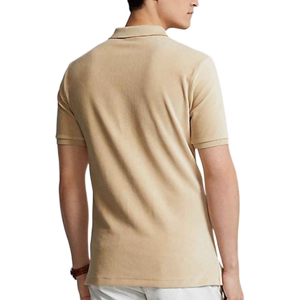 Polo Ralph Lauren SS23 Solid Color Short Sleeve Polo Shirt Men tops Brown 710870645-022