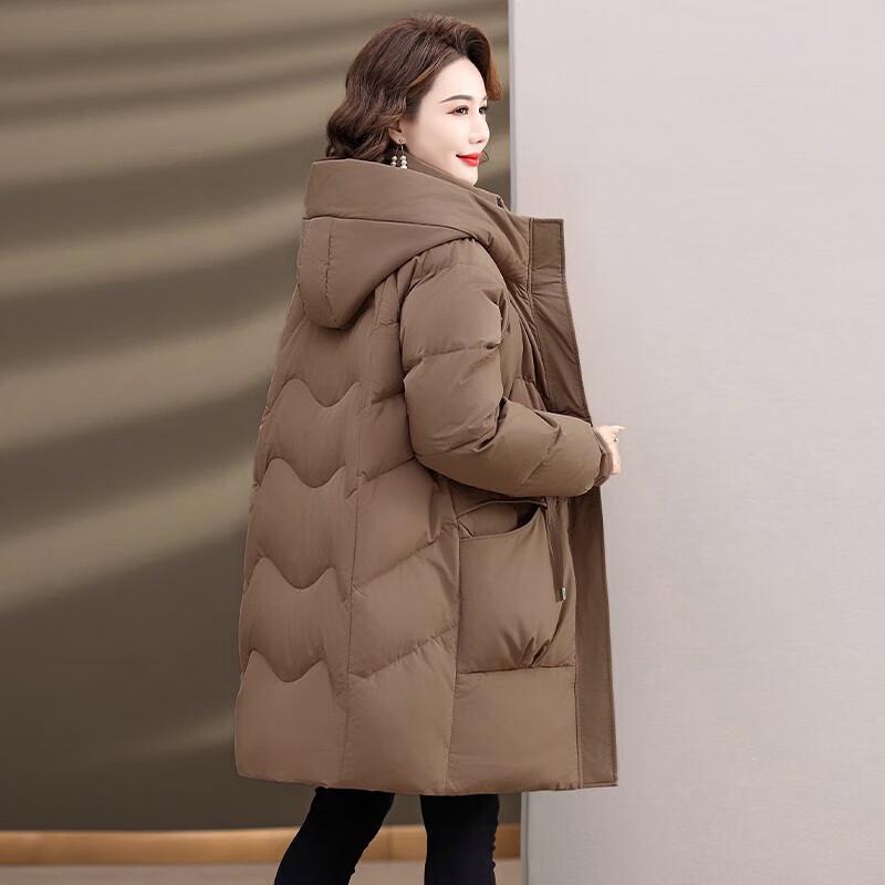 

Yalu Women s 2025 Mid-Length Hooded Loose Fit Down Jacket 4XL