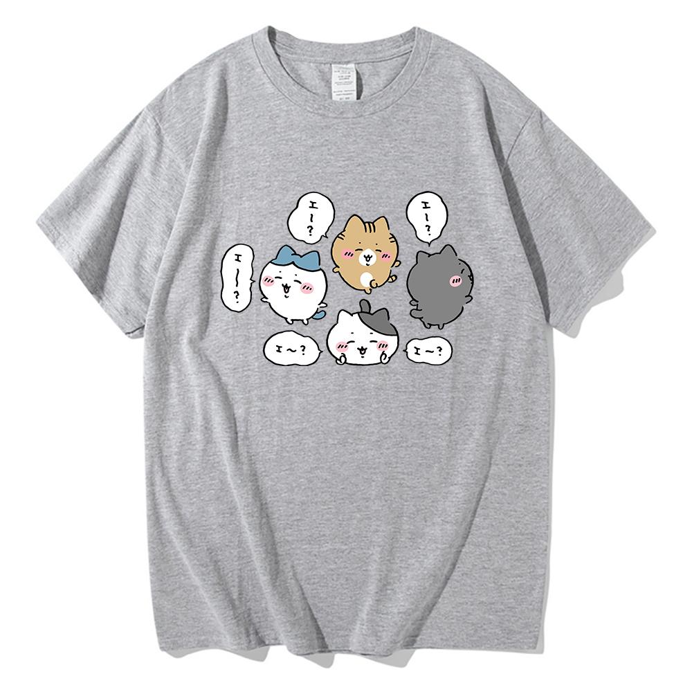 Chiikawa T Shirt Unisex /Women Harajuku Aesthetic Graphic Kawaii Tshirt Unisex Anime Cartoon Casual Oversize Sand Cotton Tees Shirts