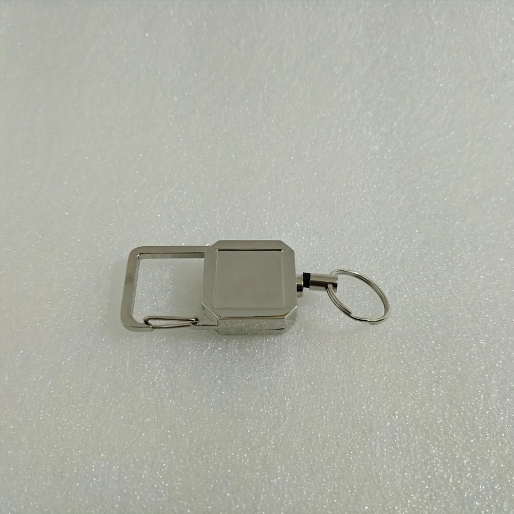 Einziehbarer Schlüsselanhänger, Karabiner für den Außenbereich, Stahldrahtseil, hochbelastbarer Ausweishalter, Typ D, Anti-Verlust, leicht zu ziehender Schnallen-Schlüsselring