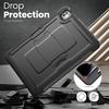 For iPad Pro 13 (2024) Case PC+TPE Tablet Cover with Hidden Zinc Alloy Kickstand