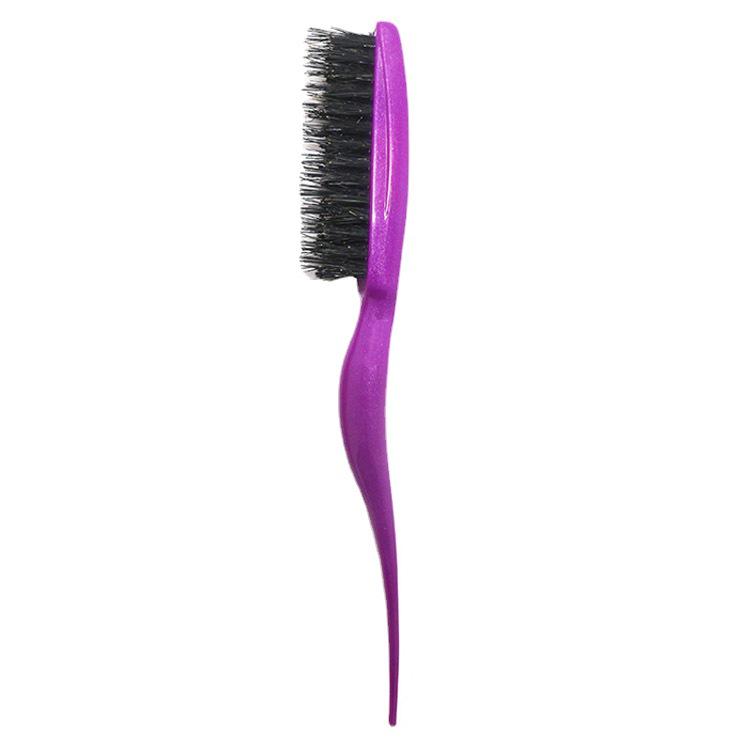 Triple-Row Bristle Hair Comb with Tail for Styling and Fluffing Curly Hair