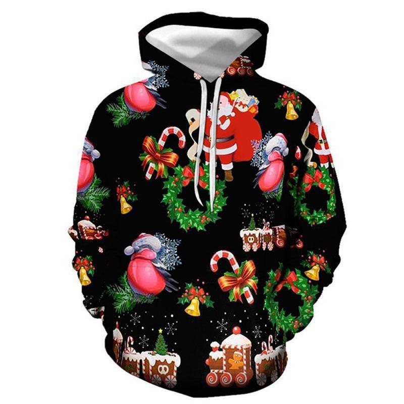 2024 New 3D Digital Printing Men's Fashion Hoodie Christmas Series Pattern Sweatshirt Men's And Women's Same Top Clothing