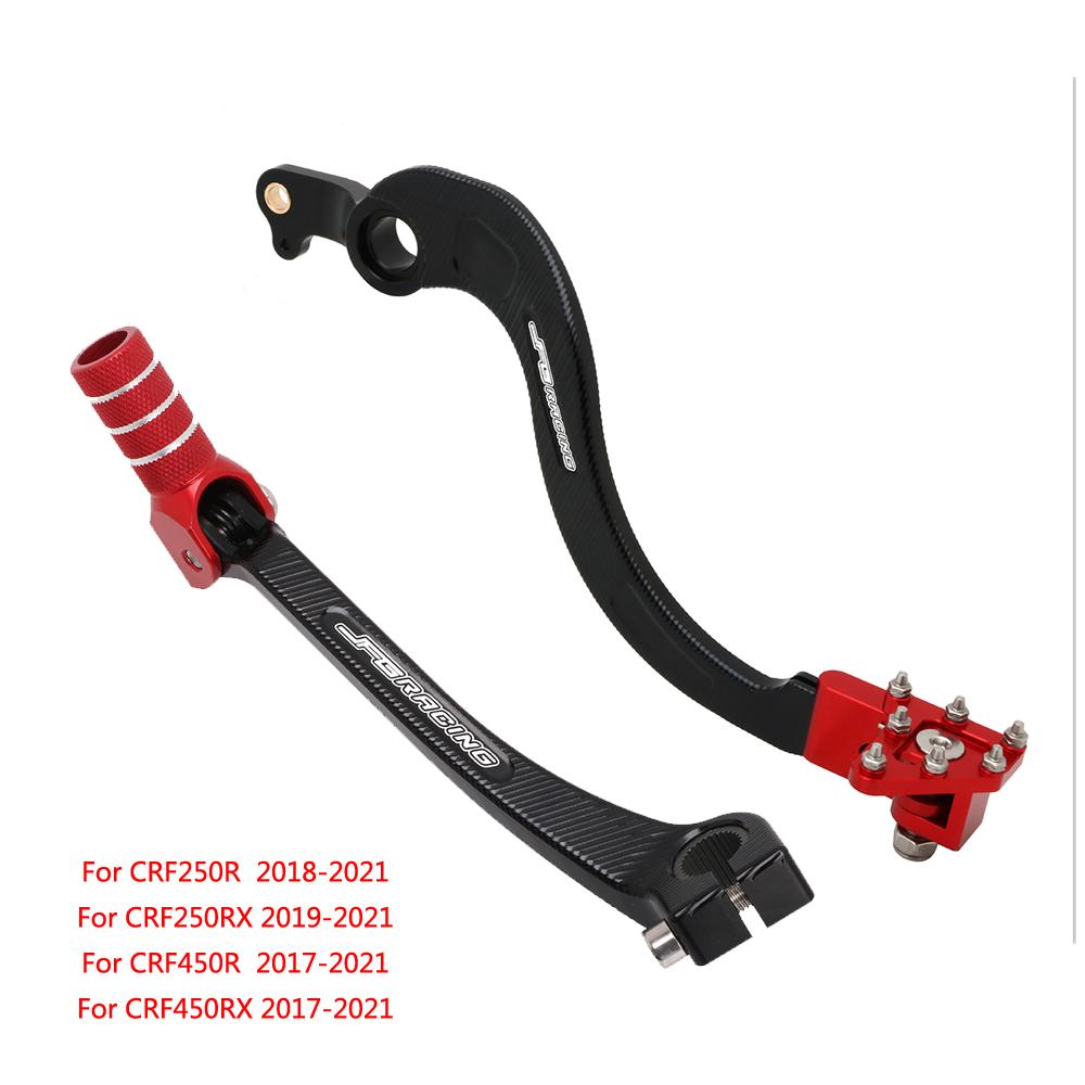Motorcycle CNC Shifter Shift Pedal Rear Foot Brake Pedal Lever For Honda CRF250R CRF450R CRF450RX CRF250RX CRF 250 450 R RX JFG