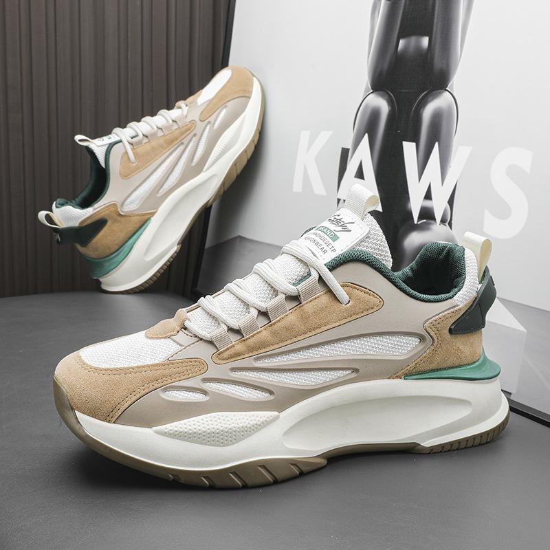 Men's Casual Sports Shoes New Mesh Tennis Sports Running Vulcanized Shoes Comfortable Thick-soled Fashion Breathable Shoes