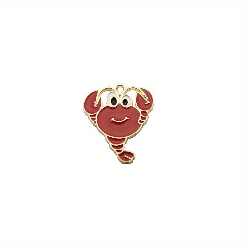10pcs Fashionable Crayfish Earrings Necklace Pendant DIY Handmade Material for Jewelry Making Necklace
