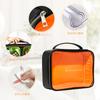 Rownyeon Vinyl Pouch Translucent Makeup Clear and Toiletry Pouch 3-Piece Set Pouch, Pouch,