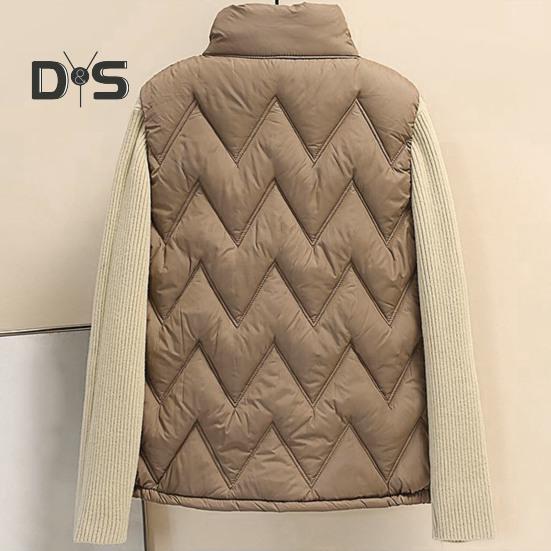 Women Winter Vest Thickened Padded Sleeveless Windproof Stand Collar Heat Retention Neck Protection Pockets Loose Cardigan Outdoor Waistcoat