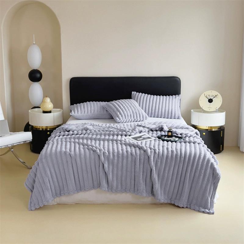 Warm Rabbit Fur Fleece Blanket