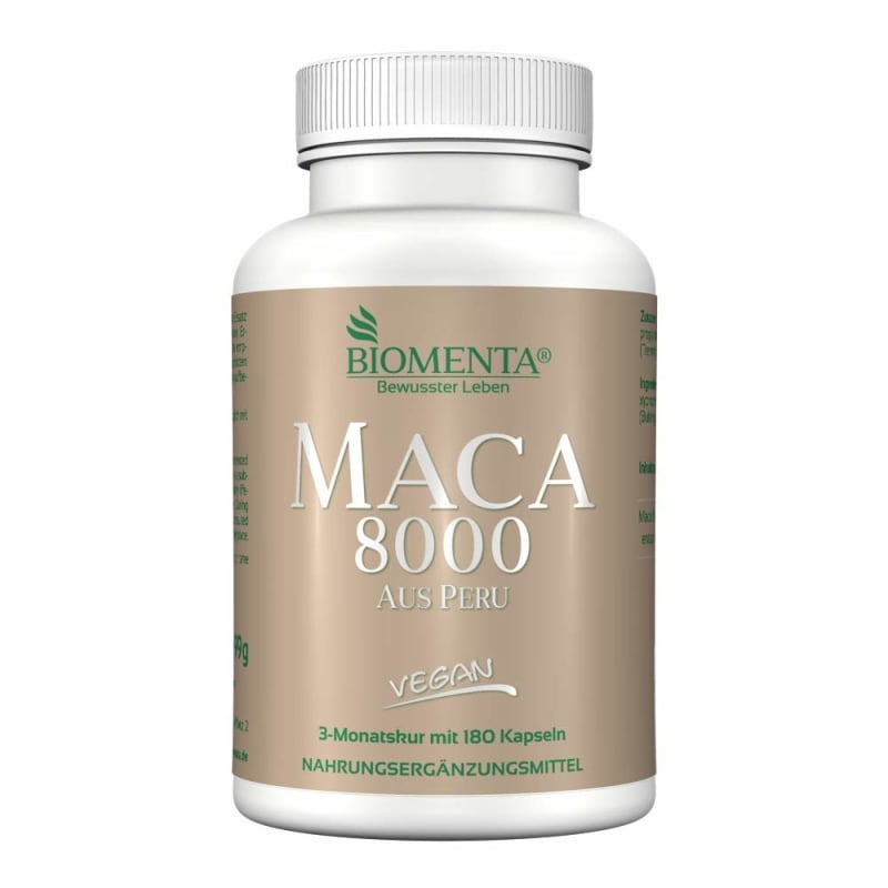BIOMENTA Peruvian MACA 8000, 180 capsules