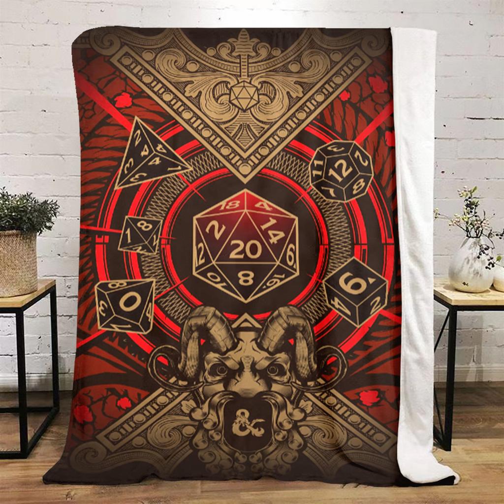 Coperta Dungeons Dragons Dadi Perfetta Per Tutte Le Stagioni Morbida Confortevole Divano Ufficio Pisolini Viaggi Regalo Festivo