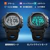 Timever digital wristwatch mens waterproof LED watch sports alarm stopwatch functions large easy-to-read display includes Japanese instruction manual