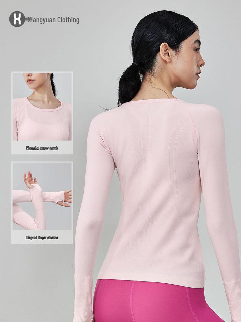 Women's Long Sleeve Round Neck Yoga & Tennis Fitness Top