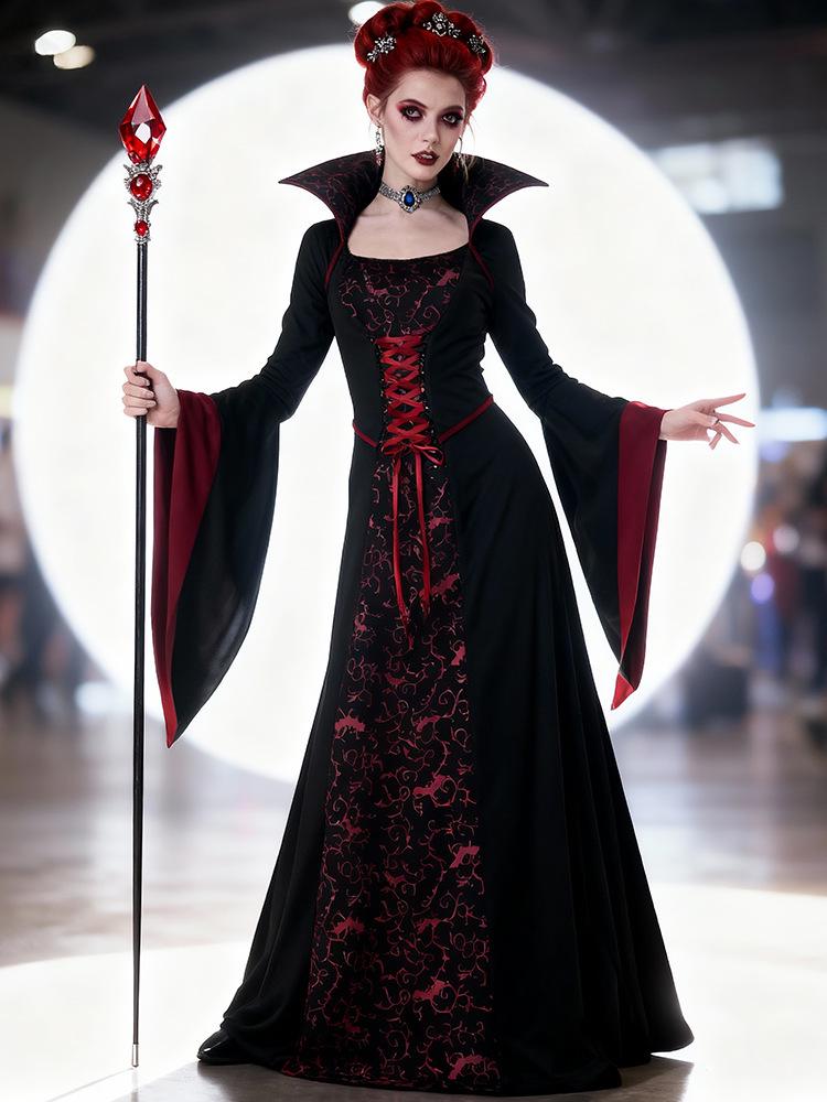 Pieaugušo sieviešu vampīra raganas Helovīna kostīms