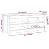 Vidaxl Szafka Na Buty, Czarna, 110X38X45,5 Cm, Drewno Sosnowe