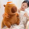 Cute Cartoon Animal Basketball Backpack Capybara Plush Toy Kawaii Stuffed Doll Home Decor Gifts For Kids