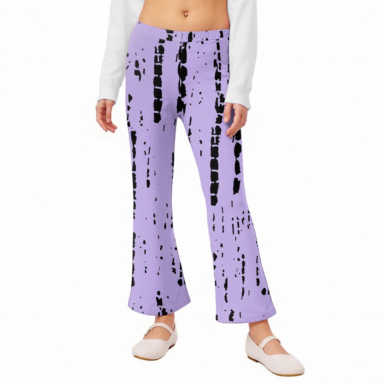 

Girls Flared Leggings - Printed Bell Bottom Pants 120