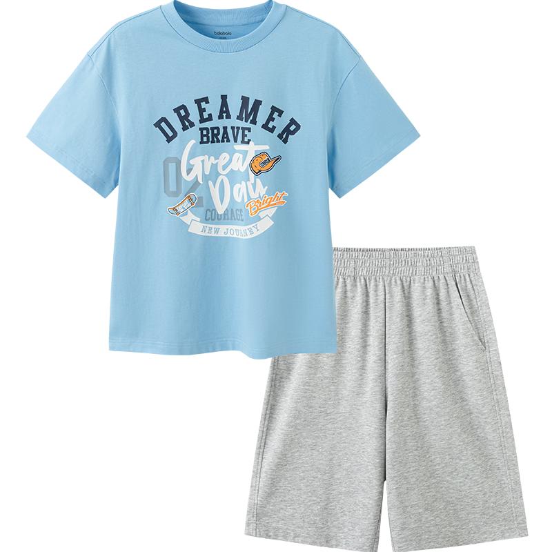 Balabala Boys' Short-sleeved T-shirt & Pants Set