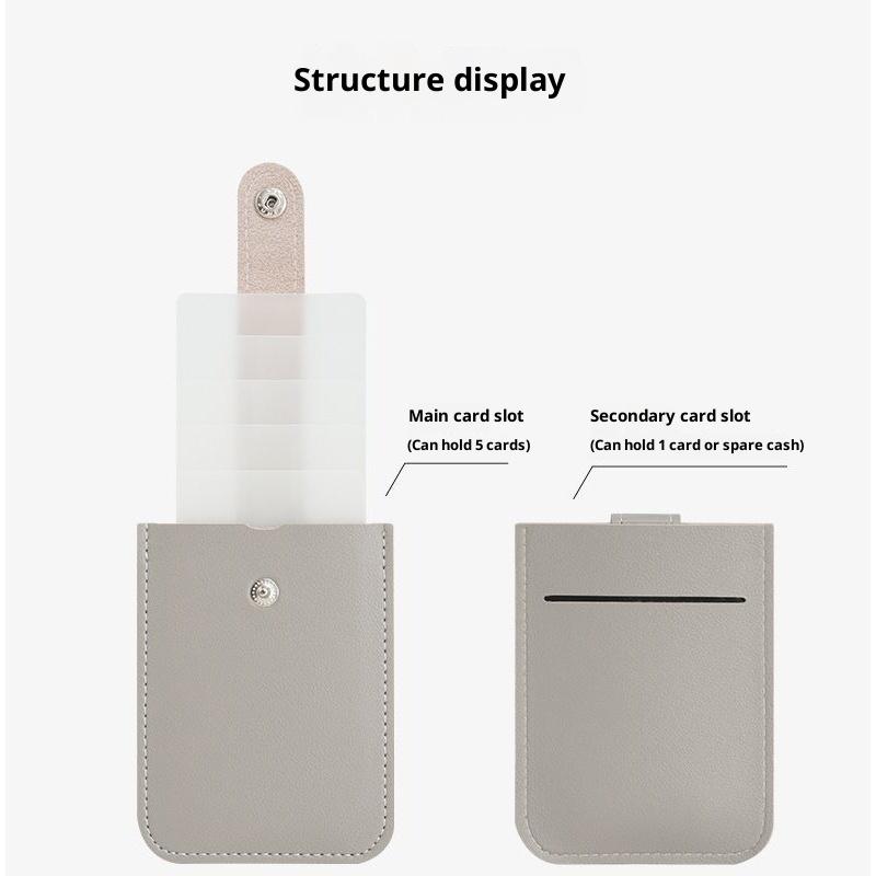 Pu Leather Credit Card Holder Bag 5Pcs Slots Men/Women Wallet Bank Leather Wallets With Money Clip Designer Cardholder